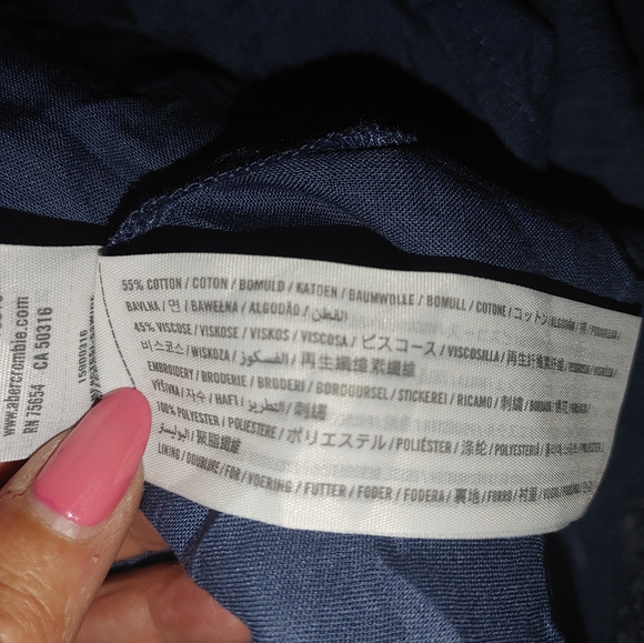 Abercrombie & Fitch Blue Lace Swing Dress Sz.Med NWT - Picture 7 of 8